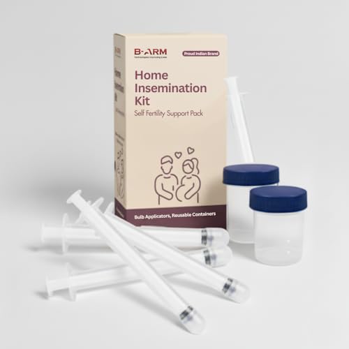 B-Arm Self Insemination Kit for women- 10.5cm(Pack of 5) |At Home IVI Kit for pregnancy| 5 long range applicator & 2 Collection cup| Home Insemination Kit to Conceive & Artificial Insemination Support