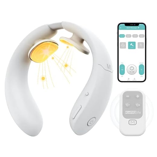 Masajeador Cervical,profesional masajeador de cuello con mando a distancia 6 modos y 18 niveles con función de calentamiento,regalo del dia del padre