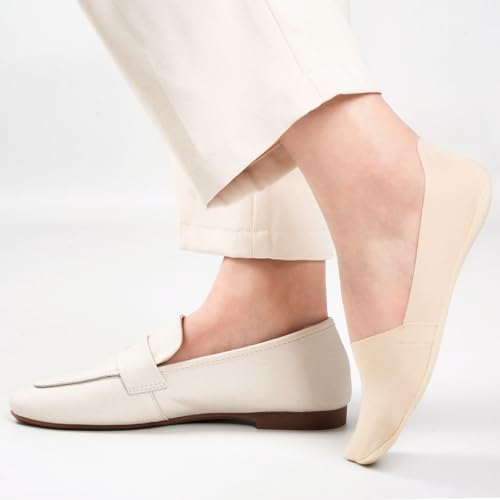 No Show Socks for Women, Non Slip Nylon Thin Footies Invisible Silky Low Liner Socks for Loafers Flats 6 Pairs2
