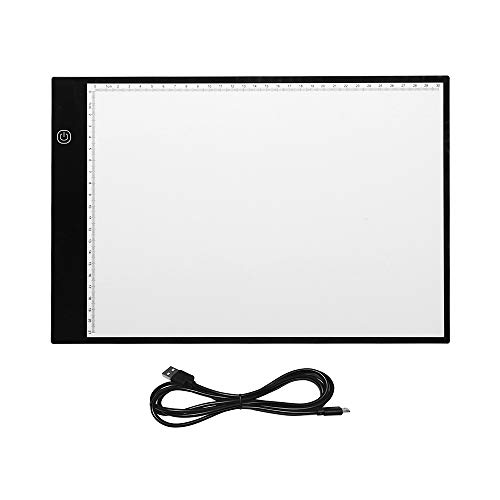 Domary A4 LED Light Box Tracer Ultra-fino USB Powered Tracing Light Pad Board Brilho ajustável de 3