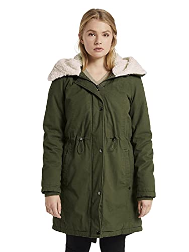 Parka Tom Tailor Denim femme contre le froid avec son col en fourrure isolant