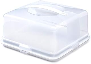 ACCURATE Plastic Cake Box, White (Square)