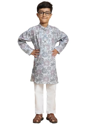 Image of Pro-Ethic Style Developer Boy's Cotton Embellished Kurta Pajama for Baby Kids Ethnic Wear (S-166)