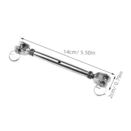 Mobestech 2pcs Tensores de Cable Turnbuckle Heavy Duty en Acero Inoxidable Quijada y Quijada para Aparejo y Navegación miniatura 2