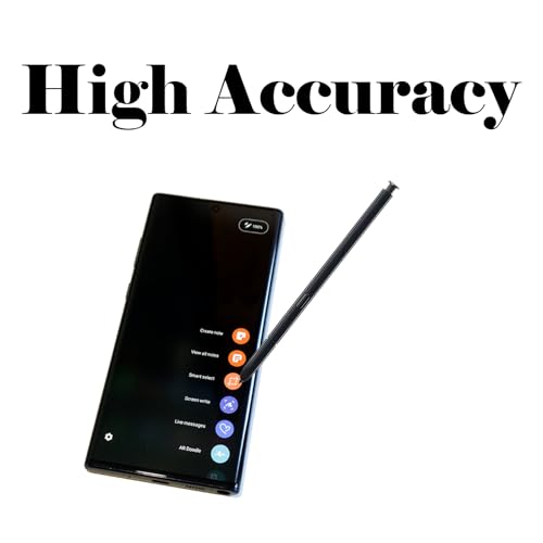 Lot de 2 stylets noirs pour Samsung Galaxy Note 10 et Note 10 Plus de rechange sans Bluetooth - 4