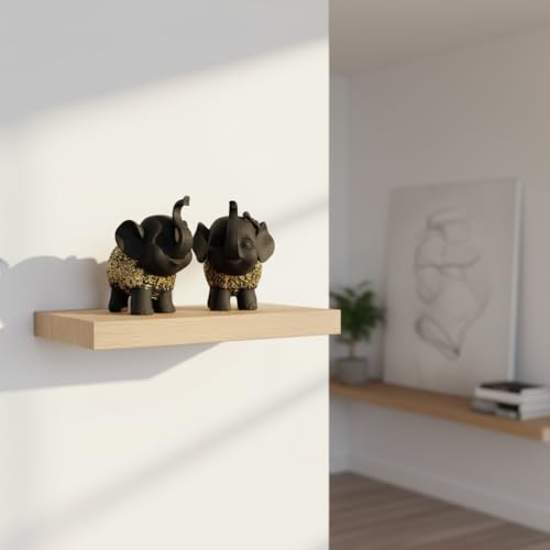 Image of HindCraft Elephant Showpiece Set for Home Decor - Lucky Elephant Pair Statue for Living Room, Office Desk, Table Decor, Feng Shui Decorative Figurines, Gift Item
