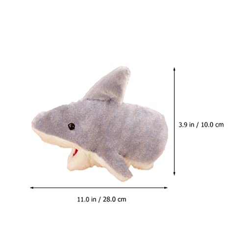 Luozzy Cute Plush Shark Hand Puppet Shark Puppets Toys, Kids Hand Puppets Plush Shark Toys Soft Shark Gloves Figure, Gray #TOP6