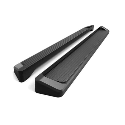 Estribos laterales de aluminio negro estilo smartphone 67" largo