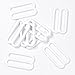 Porcelynne White Nylon Coated Metal Replacement Bra Strap Slide - 3/4" (18mm) Opening - 10 Pairs (20 Pieces)