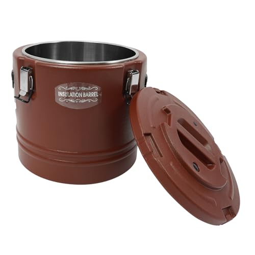 DYNAMI 4.7Gal Insulated Food Container,Hot Soup Transport Container Brown