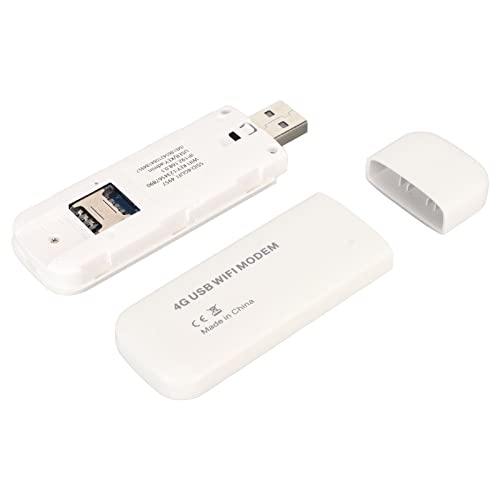 Image of 4G USB WiFi, Micro SIM Card Card Slot, Portable 4G WiFi Router, Holds Up to 10 WiFi Users, 4G Mobile WiFi, Plug and Play for Cell Phones, Laptops, Computers, Smart Tvs（White）