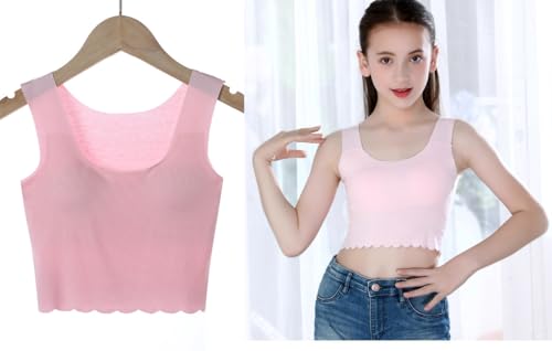 Girls Crop Cami Training Bras with Padded Sleeveless Teens Vests4