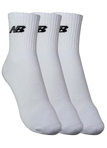 Meia Kit 3 Cano Longo, Masculina, New Balance, 39-42, Branco/Preto