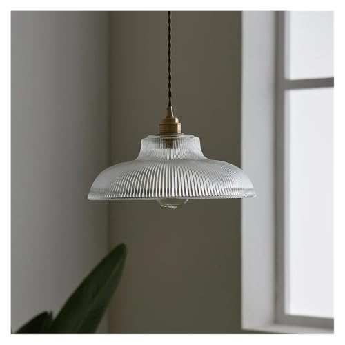 Lustre en verre suspendu de qualité artisanale rétro