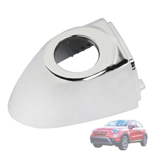 Magimaker Front Left Silver Exterior Door Handle Cap Compatible with Fiat 500X 2016 2017 2018 2019 2020 2021 Replace 6AQ85SZ0AA 735627135 Front Outer Door Handle Cap Driver Side by Magimaker - Used condition - US$10.23