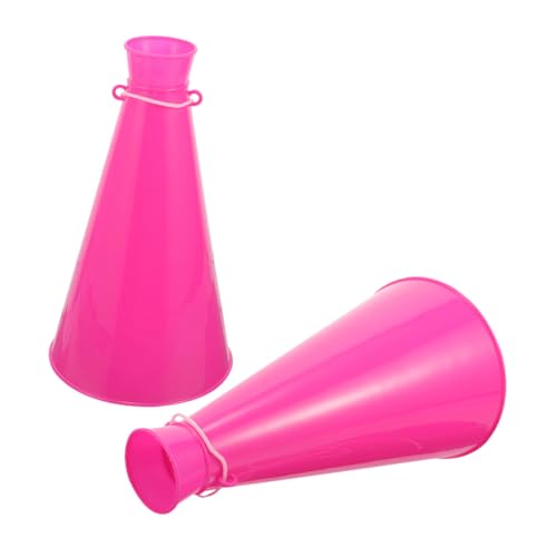 BESPORTBLE 1Pair Portable Plastic Megaphone Cheerleader Trumpets for Sports Events and Parties Lightweight DIY Cheering Horns for Game Day and Public Gatherings