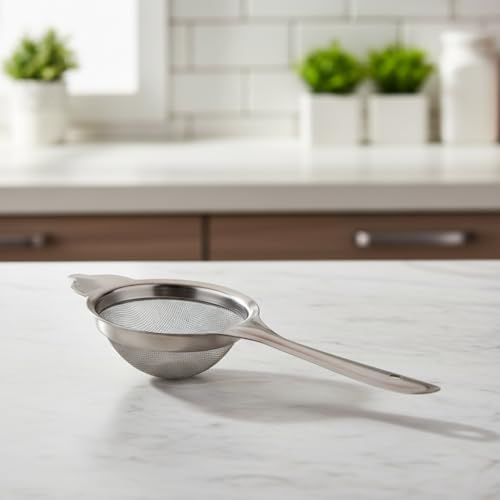 Image of LAZYwindow Stainless Steel Tea Strainer Set, Fine Mesh, Pack of 3