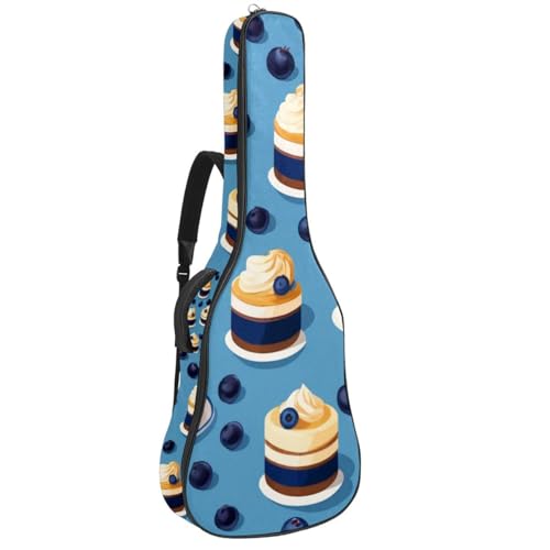 Housse guitare acoustique étanche 109cm sac de transport pour guitare classique 41 pouces bleu