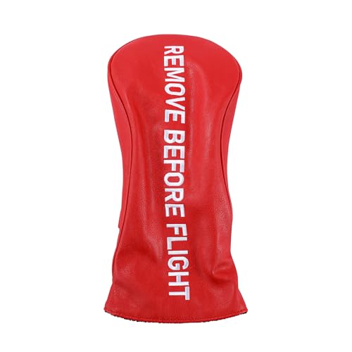 Golf Club Covers Premium Leather Driver Headcover Fairway Wood 3 Wood Hybrid Fits Mallet Blade Putter Head Covers Alignment Stick Cover Headcovers Set (Driver)