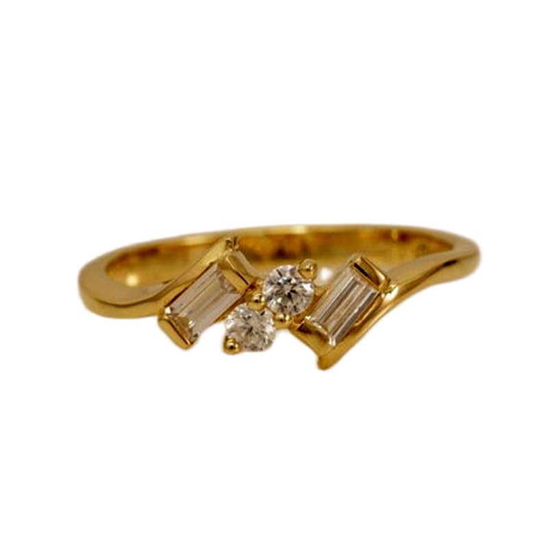 Bague imposante argent 925 orné d'une pierre CZ transparente et anneau plaqué or