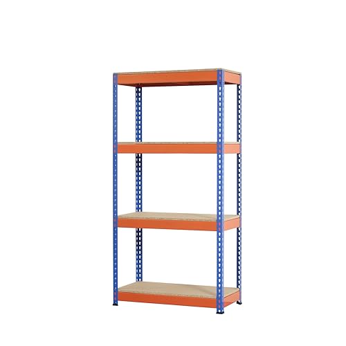 Image of Racking Solutions Extra Heavy Duty Industrial Garage Racking/Shelving Unit 400KG Per Shelf 1500mm High (150 H x 90 W x 45cm D)