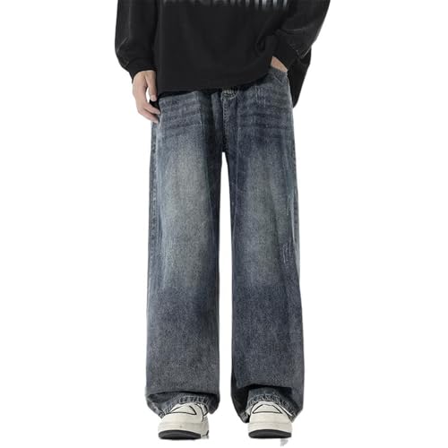 Men's Jeans Straight Leg Stretch Denim Pants - Main Image