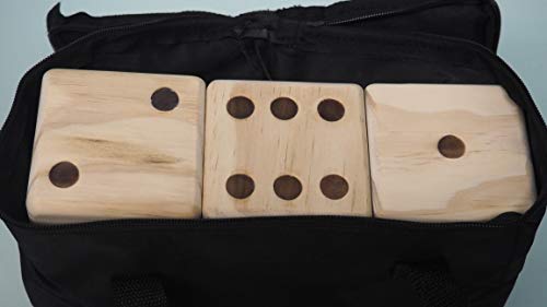 rackcrafts.com Large Giant Jumbo Wood Dice Set Casino Board Games Fun Heavy Duty Thick Solid - Thumbnail 2