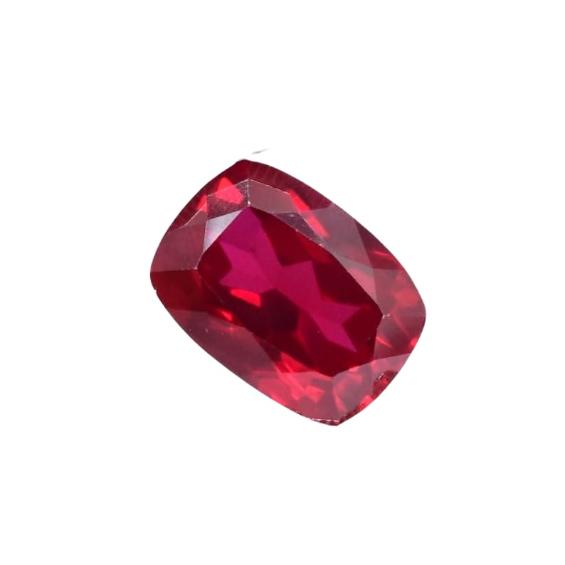 Rubis naturel d'exception 16 x 13 mm coussin facetté pour pendentifs de prestige
