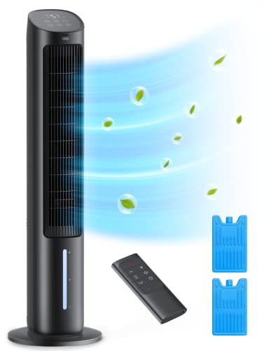 Dreo Evaporative Air Cooler, 40” Cooling Fan 2023 Upgrade with 80° Oscillating, Removable Water Tank, Ice Packs, Remote Control, 4 Speeds, 7H Timer, Personal Swamp Cooler for Room Home Office Dreo Evaporative Air Cooler, 40” Cooling Fan 2023 Upgrade with 80° Oscillating, Removable Water Tank, Ice Packs, Remote Control, 4 Speeds, 7H Timer, Personal Swamp Cooler for Room Home Office