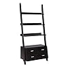 Coaster home furnishings colella leaning 4 drawer ladder bookcase cappuccino  urban country home decor
