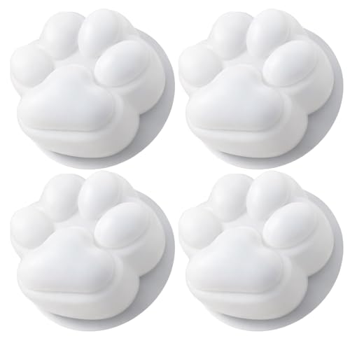4PCS 3.1 x 3.1 x 1.6 Large Cat Silicone Mold Taba Squishy Molds Cat Resin Mold Squishy Molds for Crafts and DIY Projects