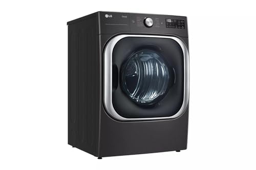 LG 9.0 cu. ft. Vented Smart Stackable Gas Dryer in Black Steel with TurboSteam and Sensor Dry Technology, ENERGY STAR®
