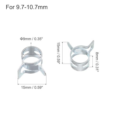 Collier de serrage à ressort 9mm pour réparer le circuit de carburant d'une tondeuse - 3