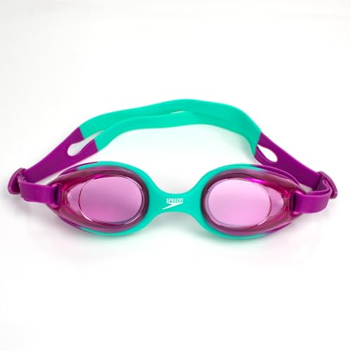 Kit Natação Speedo Óculos Jr Olympic Infantil + Touca Cat Silicone 6 a 12 anos (Acqua)