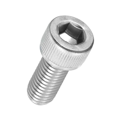 Kozelo 10pcs Tornillos de Cabeza Hexagonal - [M10-1.5 x 25mm] Acero Inoxidable 304 Totalmente Roscado Allen Tornillo para Motor Eléctrico Ventilador Impresión 3D Reparación, Plateado