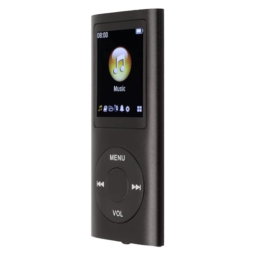 MP3 Player, Player with 1.8in LCD Screen Mini USB Port, Slim Classic Digital Voice Recorder with FM Radio, Speaker Lossless Sound, Supports Up to 64GB, Earphones Included (Black) - Thumbnail 5