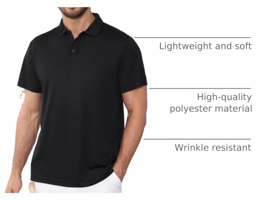 OYGSieg 5-Pack Men's Golf Polo Shirts