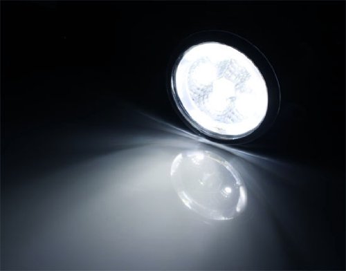 Ijdmtoy Xenon White Led Fog Lights Compatible With Ford C-Max Explorer Fiesta Fusion Mustang Taurus Nissan Sentra Subaru Legacy Outback W/Led Halo Rings, Each Lamp Powered By 6 Pieces 3W Led Bulbs #TOP3