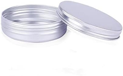 50pcs 5g 10g 15g 20g 30g 40g 50g 60g 80g 100g Aluminum Tin Jars Lip Balm Tin Container With Screw Thread Lid Candle Tea Cans Box (100g 100ml)