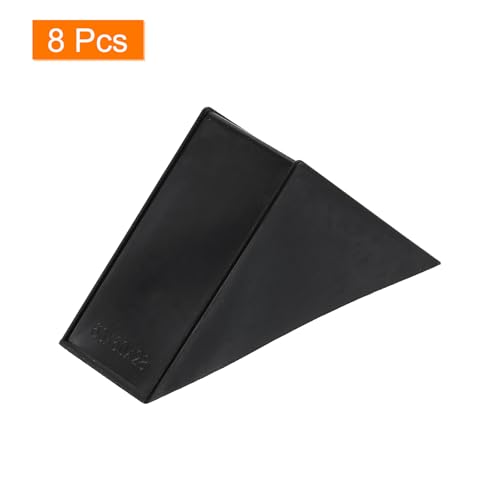 Image of uxcell 8Pcs Plastic Corner Protectors 28x82mm Right Angle Shape Glass Corner Guards Cushion for Corner Protection of Glass, Mirror, Tile, Black