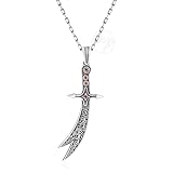 mysilverworld 925 Sterling Silver Hazrat Ali(RA) Zulfiqar Sword Men's Necklace (55cm)