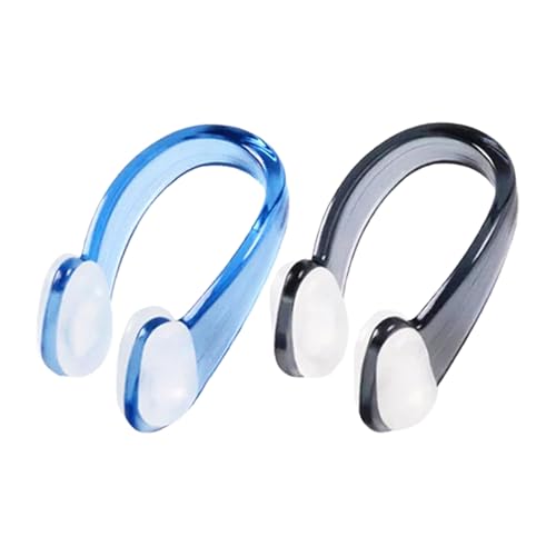 Dreamil Schwimmen Nasenklammern 2 Stück Wasserdicht Nasenklammern mit Box Anti-Rutsch-Silikon-Nasenklammern für Kinder und Erwachsene zum Schutz der Nase (2 Farben)