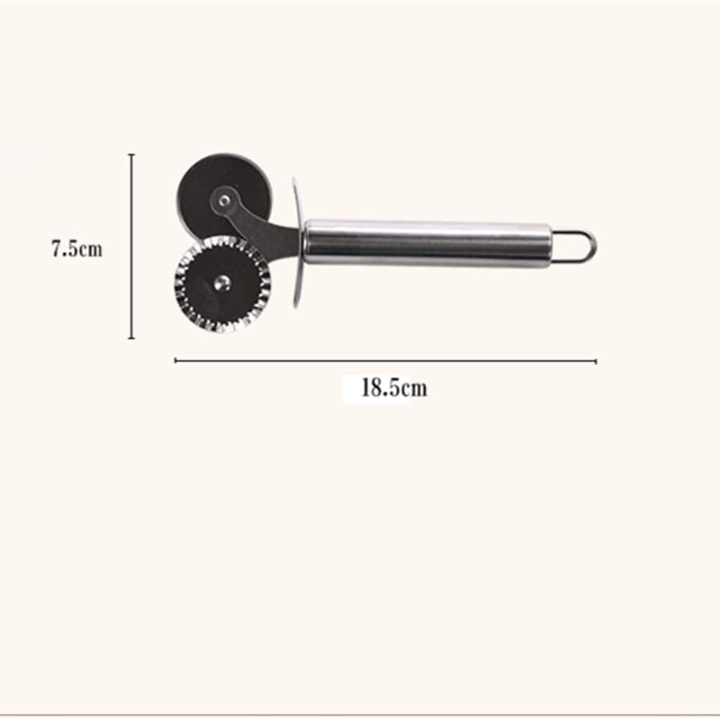 Stainless Steel Wheels Pasta Cutter Maker Dough Slicer Pizza Cutters Noodle Making Tools