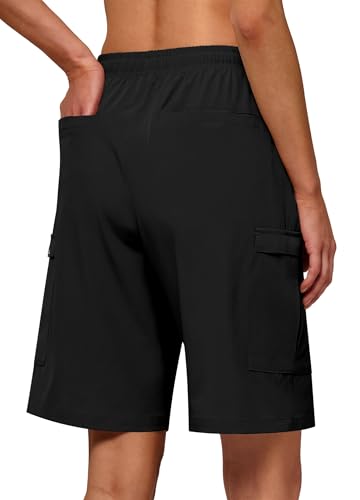 Willit Women's 7''/9" Hiking Cargo Athletic Shorts with Zipper Pockets Quick Dry for Camping, Golf, Travel Water Resistant3