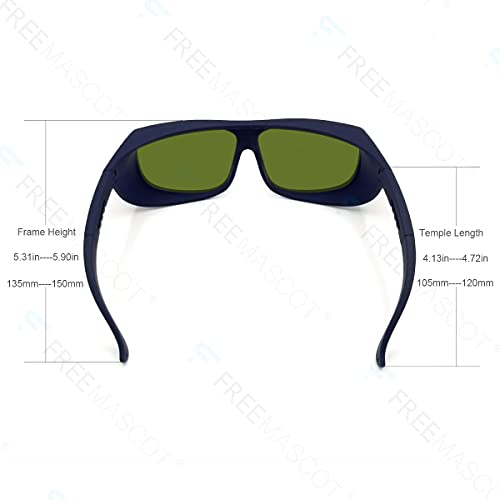 Freemascot Professional Od 8+ 190Nm-450Nm/800Nm-1100Nm Wavelength Laser Safety Glasses For Typical 405Nm, 445Nm, 808Nm, 980Nm, 1064Nm 1070Nm, 1080Nm Laser Light (Frame Style 5) #TOP1