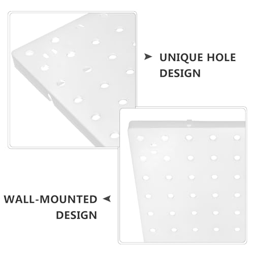Tablero Perforado Blanco 25x25 de Plástico Resistente para Pared 3