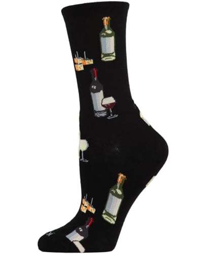 Image of MeMoi Wine and Cheese Rayan Blend Crew Socks