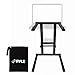 Pyle Portable Folding Laptop Stand - Standing Table with Foldable Height and Secondary Accessory Tray for iPad, Tablet, DJ Mixer, Workstation, Gaming and Home Use with Bag - PLPTS35