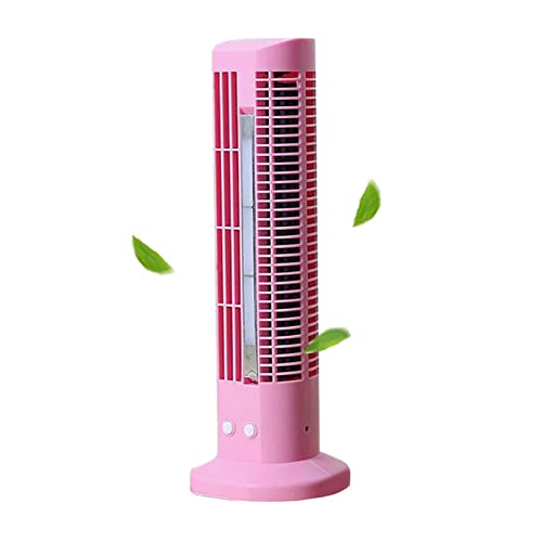 Image of CBPNEISEK Tower Fan, Small Stand up Desk Fan, with 2 Speeds, 2 Dimming Adjustable Angle Night Light, USB Power, Personal Bladeless Fan for Home Bedroom Office, Electric Table Fan /1300