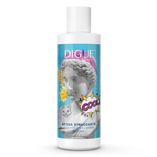 Digue® Agua desmaquillante micelar para pieles sensibles, rica en ingredientes orgánicos y naturales, calmante e hidratante, solución suave para deshidratar la piel, 200 ml